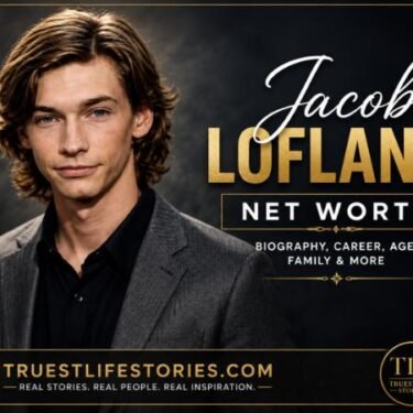 Jacob Lofland net worth featured image with a professional portrait and TruestLifeStories.com branding.